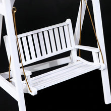 Load image into Gallery viewer, Dollhouse Miniature Wood White Swing
