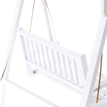 Load image into Gallery viewer, Dollhouse Miniature Wood White Swing
